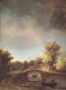 REMBRANDT Harmenszoon van Rijn Details of Landscape with a Stone Bridge (mk33) oil painting artist